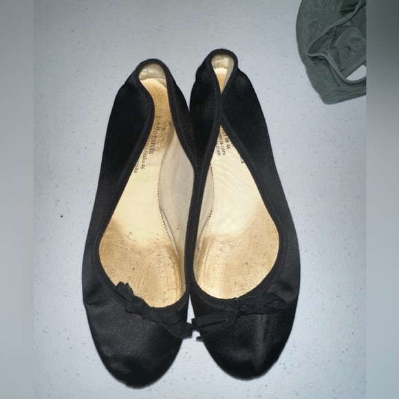Pedro Garcia Shoes - Pedro Garcia Black Ballet Flats Satin Womens 39.5 EU 8 US